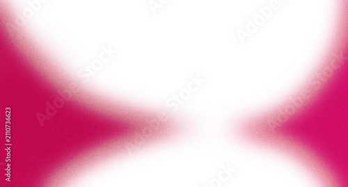 Abstract grainy pink and magenta gradient frame on white background. Trendy fuzzy lo-fi noise texture background for banner, backdrop, posters, presentation or digital art decoration