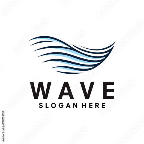 Waves logo design template illustration vector