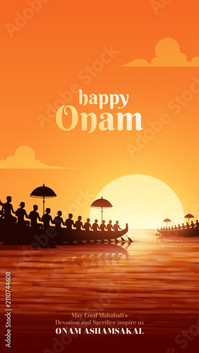 Onam celebration background for Happy Onam festival of South India Kerala. South India Kerela festival happy Onam celebration greetings. Happy Onam celebration greetings.