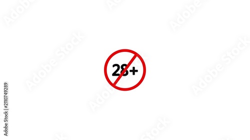 38+ content rating, age limit permanent, Saigon animation, movies and gaming, parental guidance warning, motion graphics video with transparent white background.