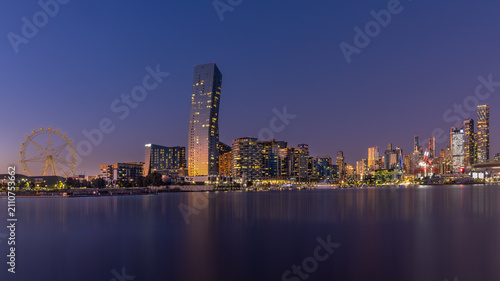 Docklands CBD Melbourne Blue Hour Beautiful Sky