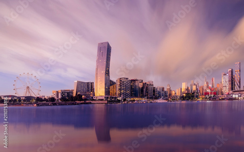 Docklands CBD Melbourne Blue Hour Beautiful Sky