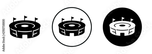Konstfotografi Football stadium icon representing sports arena and championship venue