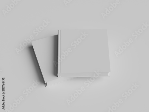 Принти на полотні 3D Render Stacked Square Hardcover Book Mockup