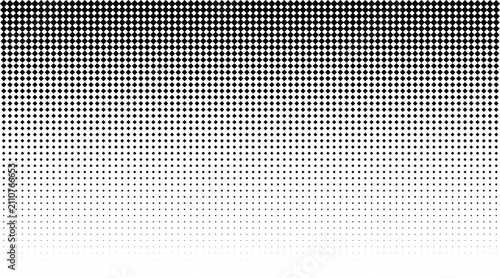 Abstract background, with a halftone, dot gradient, black, dots arranged in, a grid pattern, fading from dense, to sparse on, a white background