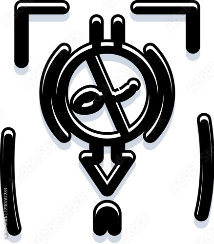 Bild auf Leinwand Male contraception and infertility concept, displaying a black and white stylize