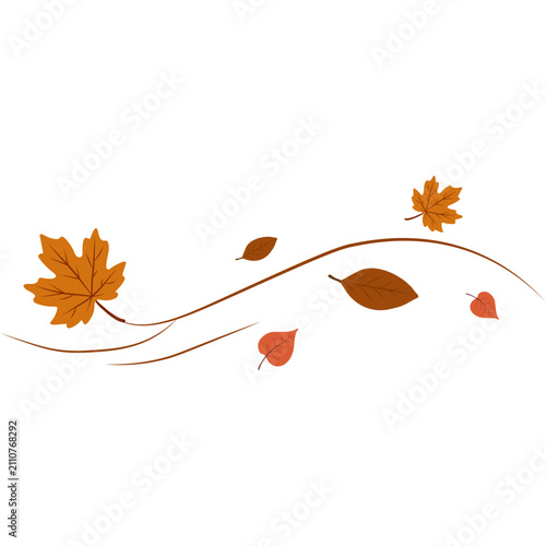 Wind Blowing Autumn Leaf