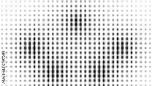 Cuadro en lienzo Abstract halftone pattern featuring multiple dark spots of varying density on a