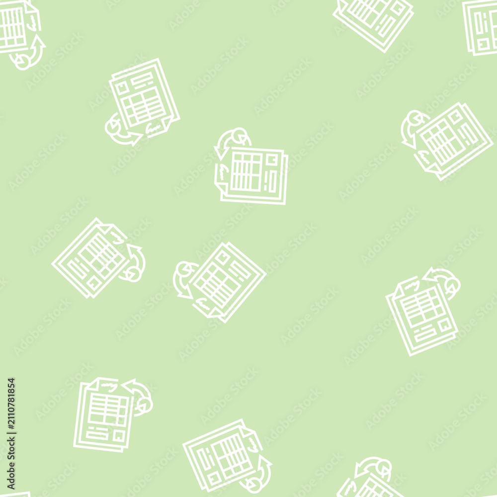 Fototapeta premium restock report vector line seamless pattern restock report sign illustration