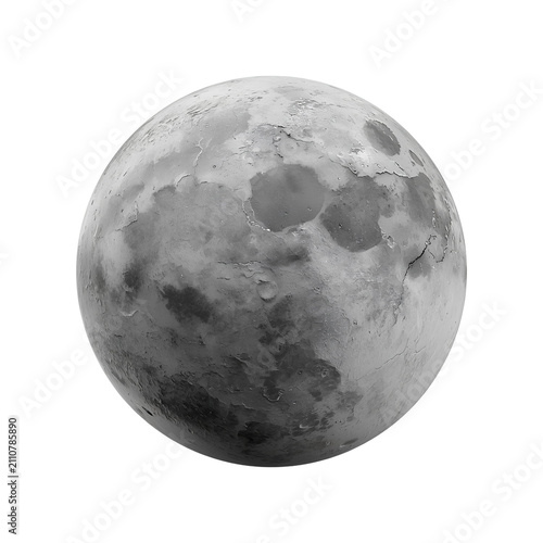 Moon displays detailed craters against a black outer space sky.