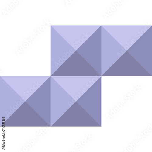 Purple horizontal S-shape block icon