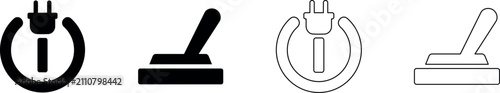 Foto Set of electrical icons representing power and switching functions