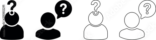 Foto Creative vector icons depicting ambiguity in identity and expression