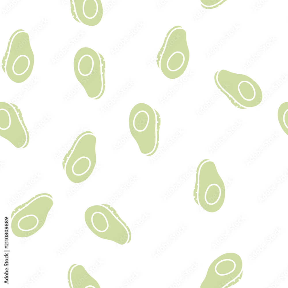Fototapeta premium pitted cut avocado vector glyph seamless pattern pitted cut avocado sign illustration