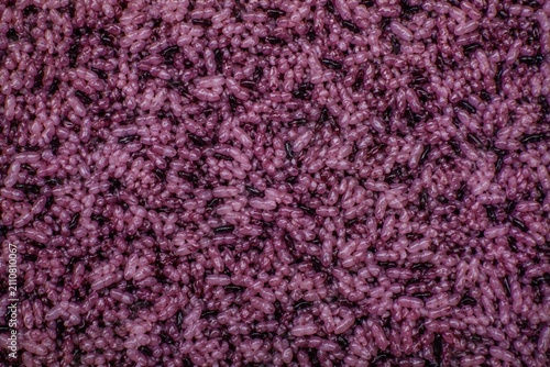 Korean Purple Rice Background. Cooked Rice Background.