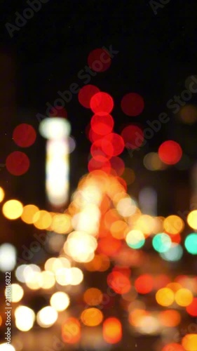 Abstract city night lights bokeh background