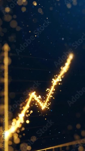 Abstract Glowing Light Lines and Bokeh Particles