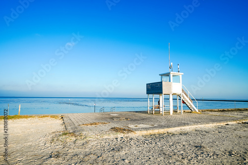 Konstfotografi View of the landscape by the beach at Harlesiel