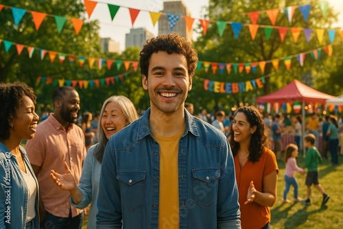Diverse Community Celebration in Urban Park