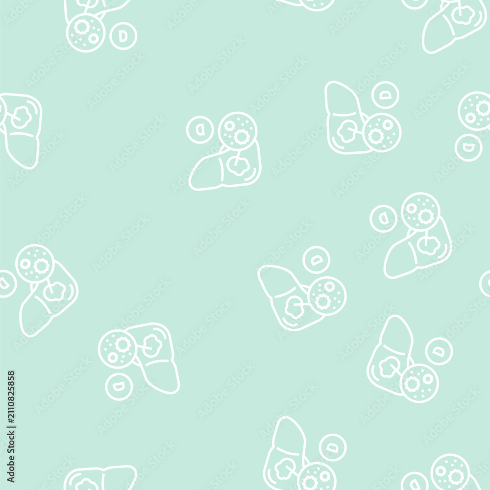 Obraz premium type d hepatitis vector line seamless pattern type d hepatitis sign illustration