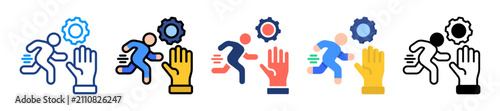 Bild auf Leinwand Preventive Action Icon Sheet Multiple Style Collection