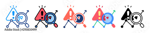 Fotografía Anomaly Detection Icon Sheet Multiple Style Collection