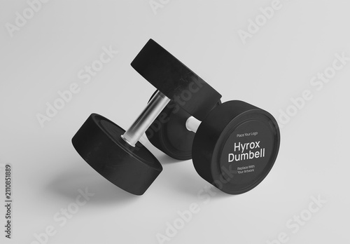 Hyrox Gym Dumbbell Mockup
