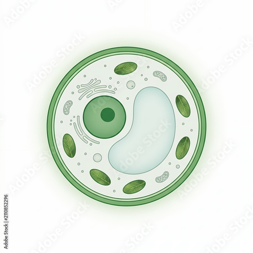 Diagram of a plant cell showing organelles and structures.