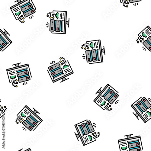 Canvas Print server software vector seamless pattern server software sign illustration