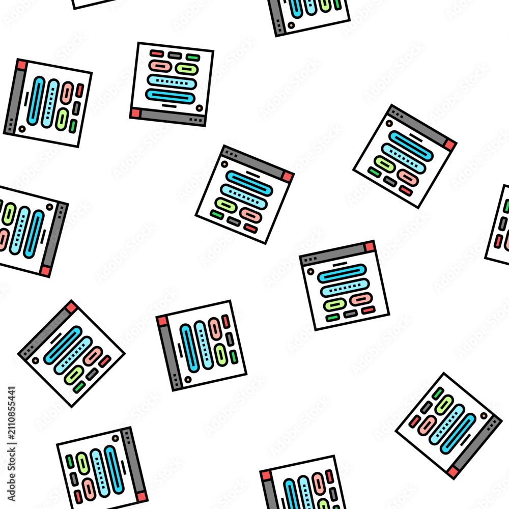 Fototapeta premium web form registration vector seamless pattern web form registration sign illustration
