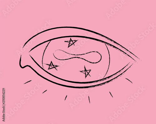 Mystical Eye with Infinity Symbol Vector Illustration