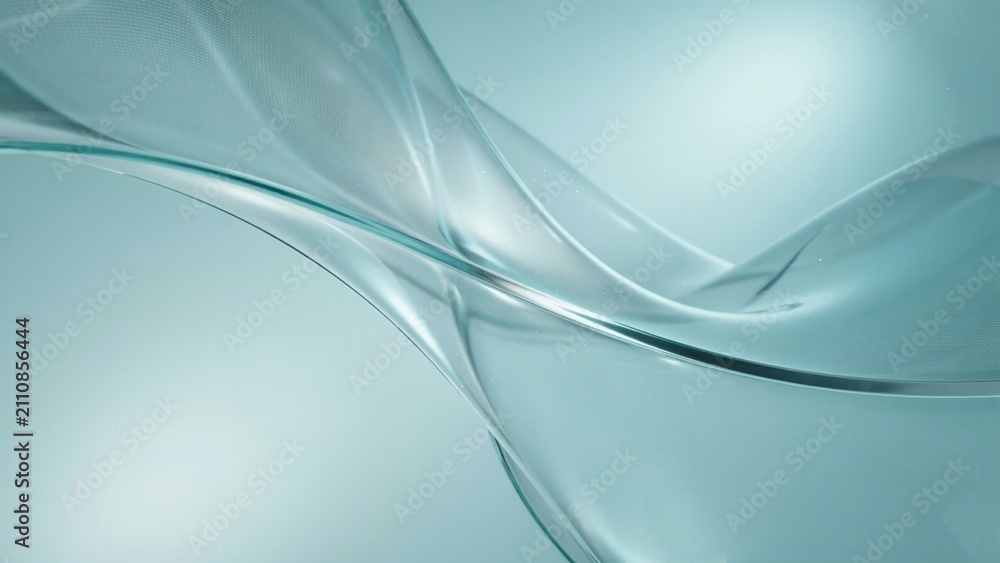Fototapeta premium Luxury Translucent Glass Ribbon Abstract Gradient Background with Premium Mesh Design