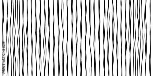 Seamless hand drawn vertical stripe pattern with uneven organic lines for modern textile wrapping paper and background design