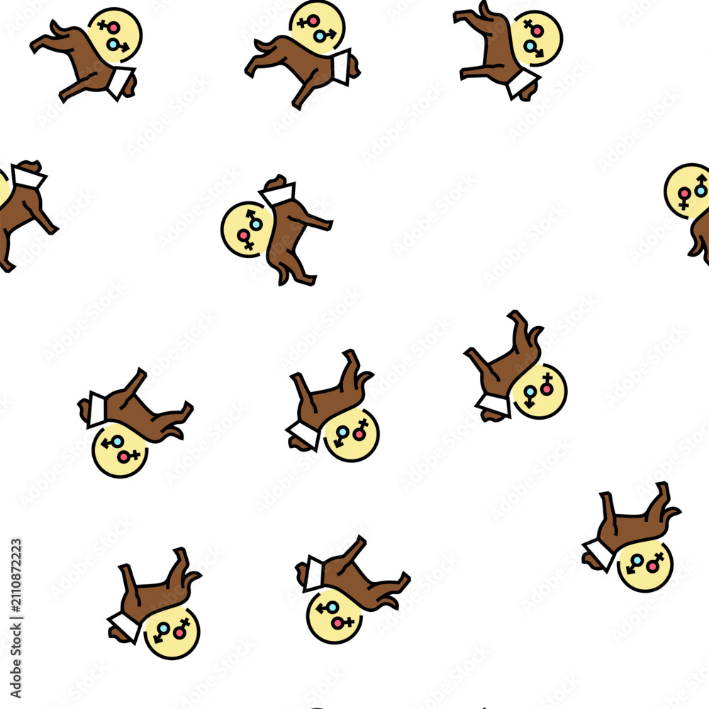 Fototapeta premium spaying and neutering pet vector seamless pattern spaying and neutering pet sign illustration