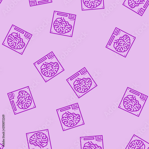 Foto pet scan cancer treatment vector line seamless pattern pet scan cancer treatment