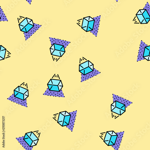 Obraz na plátně crystallography materials engineering vector seamless pattern crystallography ma