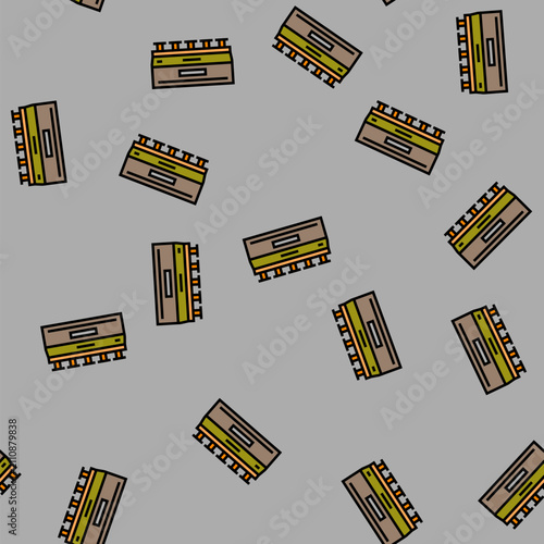 Bild auf Leinwand sulfide ore processing copper vector seamless pattern sulfide ore processing cop