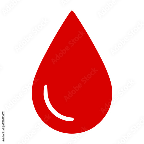 Red Blood Drop Icon Medical Blood Donation and Healthcare Vector Symbol