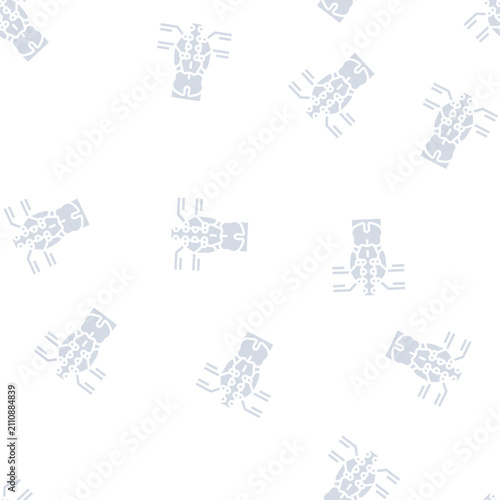 Bild auf Leinwand parathyroid gland endocrinology vector glyph seamless pattern parathyroid gland