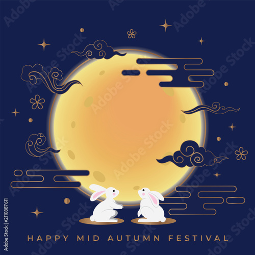 Mid Autumn illustration EPS Vector