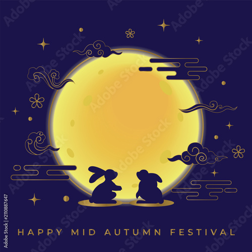 Mid Autumn illustration EPS Vector