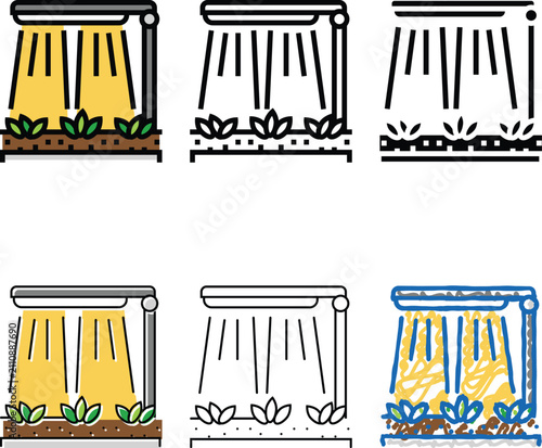grow lights urban gardening color icon edition vector. grow lights urban gardening sign. isolated symbol
