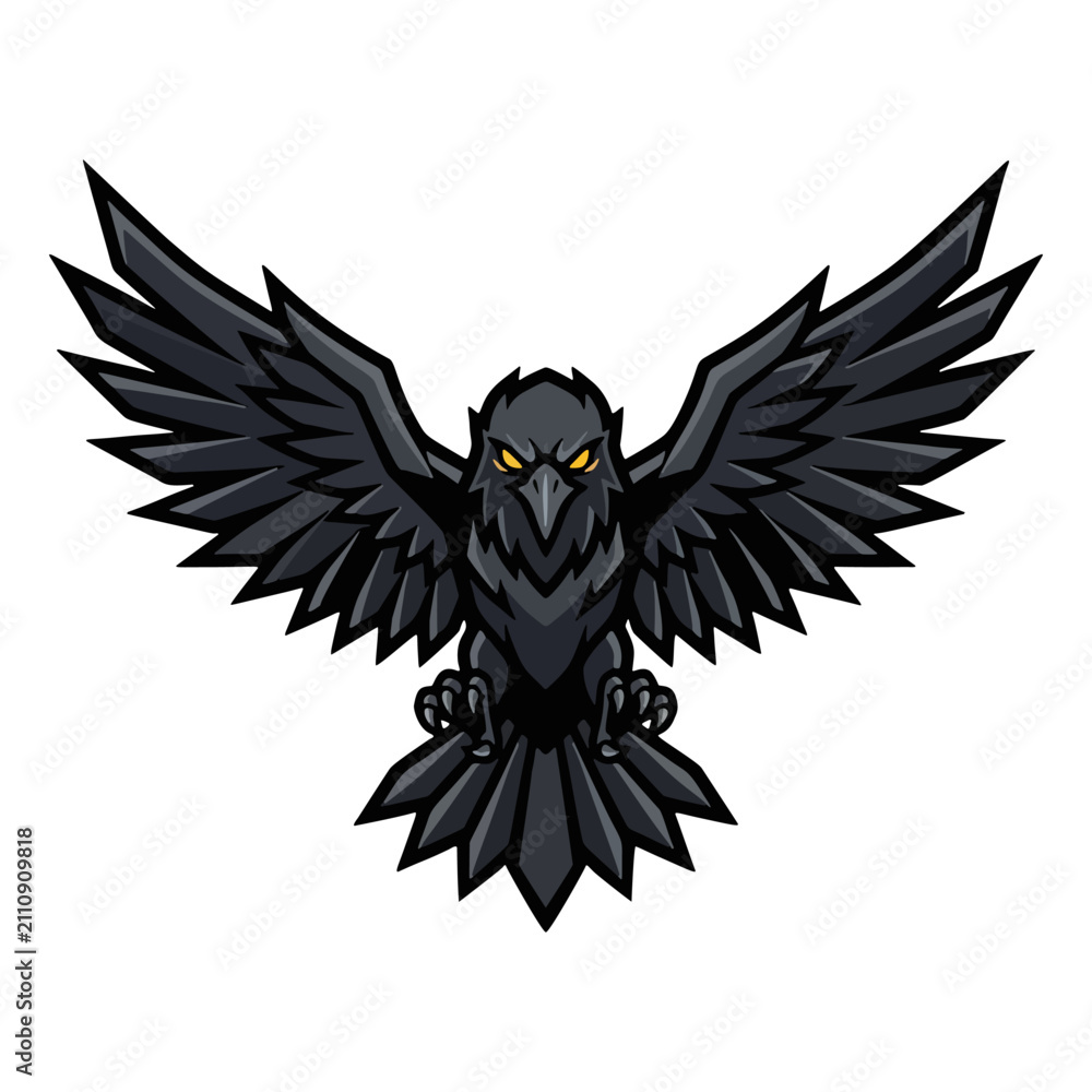 Fototapeta premium Shadow Raven Mascot Esports Logo