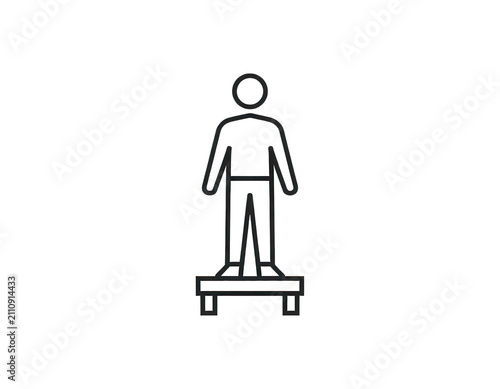 Man Standing on Platform Vector Icon