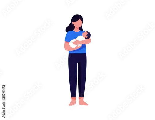 Mother Holding Baby Transparent Background
