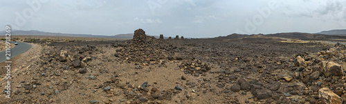 View at Danakil Salt Lake on Dallol depression, Ethiopia