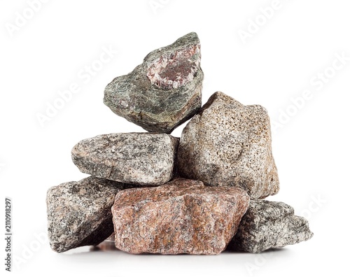 Obraz na płótnie Balanced pile of rough natural rocks for texture.