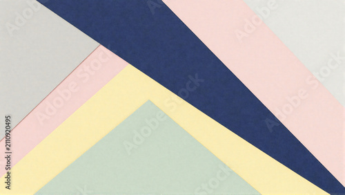 Geometric Abstract Background with Pastel Paper Layers and Dark Blue Accents