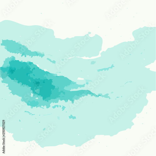 Contemporary watercolor background inspired by coastal waves, flowing aqua