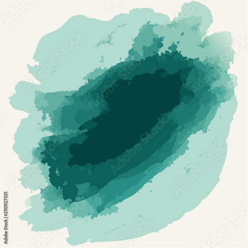 Luxury abstract watercolor illustration featuring layered teal, aqua, emerald and soft cyan